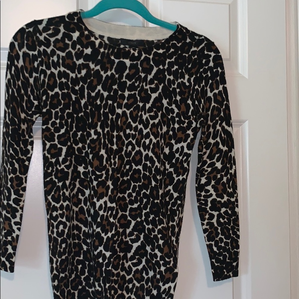 JCREW cheetah sweater